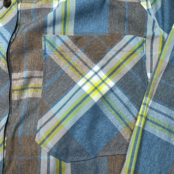 Alaskan Hardgear Duluth Trading Untucked Plaid Button Shirt Mens L Zip Pocket - Picture 8 of 11